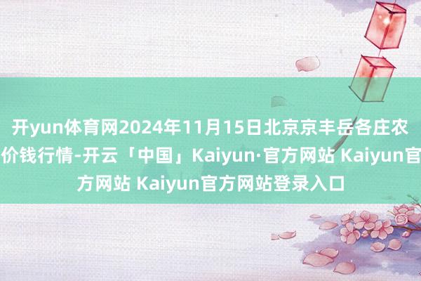 开yun体育网2024年11月15日北京京丰岳各庄农副产物批发市集价钱行情-开云「中国」Kaiyun·官方网站 Kaiyun官方网站登录入口