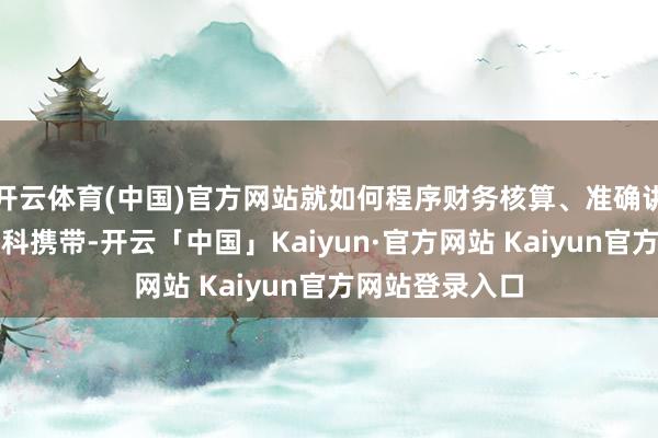 开云体育(中国)官方网站就如何程序财务核算、准确讲演征税进行专科携带-开云「中国」Kaiyun·官方网站 Kaiyun官方网站登录入口