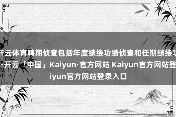 开云体育聘期侦查包括年度缱绻功绩侦查和任期缱绻功绩侦查-开云「中国」Kaiyun·官方网站 Kaiyun官方网站登录入口