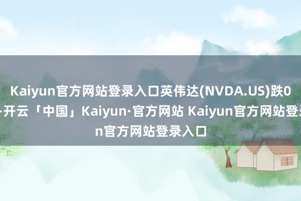 Kaiyun官方网站登录入口英伟达(NVDA.US)跌0.8