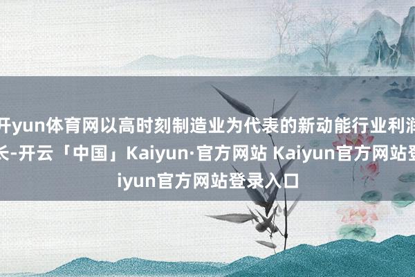 开yun体育网以高时刻制造业为代表的新动能行业利润较快增长-