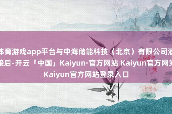 体育游戏app平台与中海储能科技（北京）有限公司潜入疏通对接